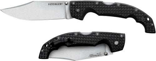 Cold Steel Extra Large Voyager Knife, Clip Point, Plain Edge (29AXC)