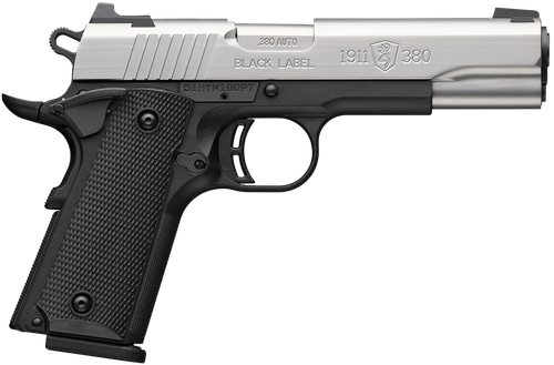 Browning 1911-380 Pistol 051118492, 380 ACP, 4.25in, Black Polymer Grips, Matte Black Finish, 8 Rds