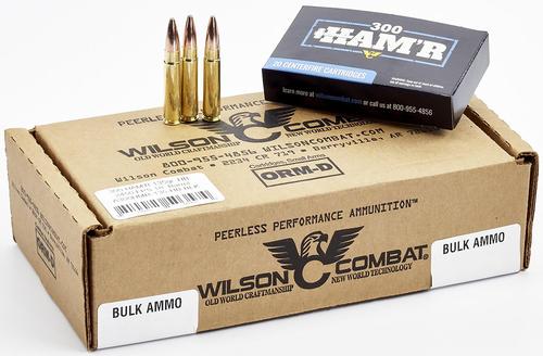 Wilson Combat Rifle Ammunition A300HMR135HB, 300 HAM'R, Speer HAM'R Bonded, 135 gr, 2450 fps, 20 Rd/Bx