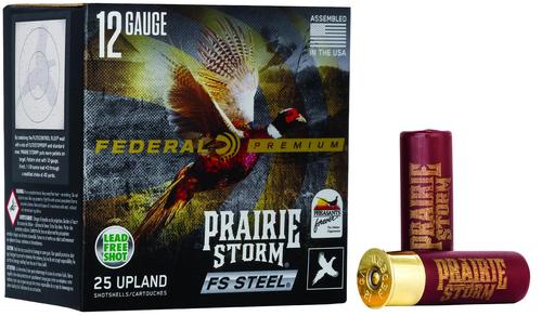 Federal Premium Prairie Storm Shotshells PFSX207FS4, 20 Gauge, 3", 7/8 oz, #4 Steel Shot, 25 Rds/bx