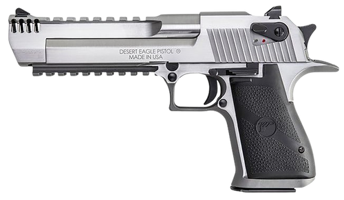 Mag Research Desert Eagle Mark XIX, DE357SRMB, 357 Mag, 6", Rubber Grips, Stainless Steel Finish, 9 Rds