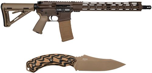 Diamondback DB15 w/Knife Rifle DB175AK131, 5.56 NATO, 16", Magpul Carbine Stock, 30 Rds