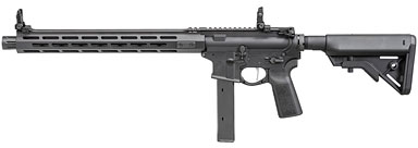 Springfield Saint Victor Semi-Auto Rifle STV91609B, 9mm, 16", 6 Position Stock, Black Finish, 32 Rds