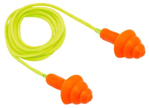 Pyramex RP3001 Reusable Earplugs Polymer 24 dB Behind The Neck Orange/Yellow Adult Single Pair