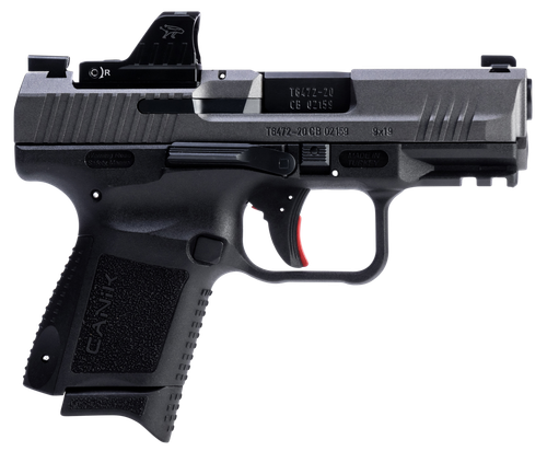 Canik TP9 Elite Sub-Compact Pistol HG7169TN, 9mm, 3.60", Black Polymer Grips, Tungsten Gray Finish, w/MeCanik M01 Optic, 15 Rds