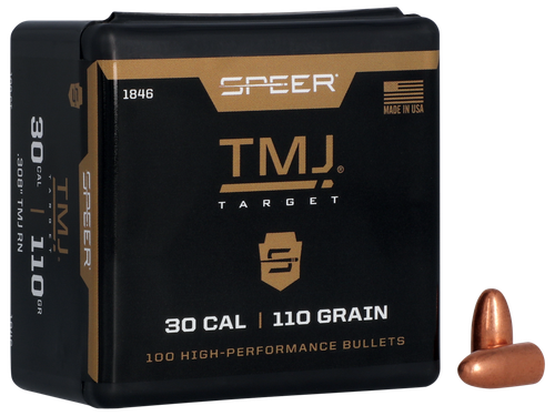 Speer 30 Caliber 110 Grain Full Metal Jacket/Round Nose 100/Box (1846), Not Loaded