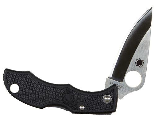 Spyderco Ladybug 3 Clip Point Folding Knife w/Straight Edge & Fiberglass Reinforced Nylon Black Handle (LBKP3)