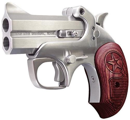 Bond Arms Texas Defender Derringer TD45ACP, 45 ACP, 3", Lam Rosewood Grip, Satin Stainless Finish, 2 Rd