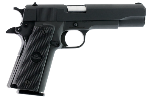 Rock Island Armory M1911A2 CA* Pistol 51453, 45 ACP, 5", Black Rubber Grips, Black Parkerized Finish, 10 Rds