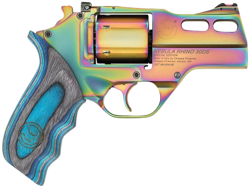 Chiappa Rhino 30DS Nebula Revolver 340319, 357 Mag, 3", Laminate Grips, Rainbow PVD Finish, 6rd