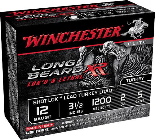Winchester Long Beard XR Turkey Shotshells STLB12L5, 12 Gauge, 3.5", 2 oz, 1200 fps, #5 Lead Shot, 10 Rd/bx