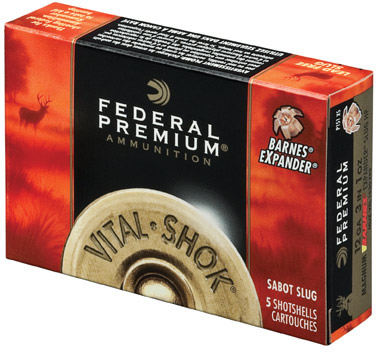 Federal Vital-Shok Ammunition 20 Gauge, 2.75 in, .63 oz, 1700 fps, Sabot Slug Shot, 5 Rd