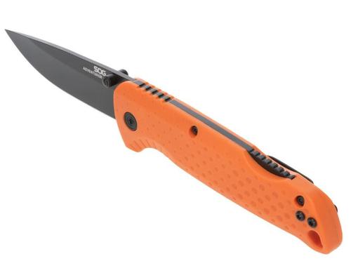 SOG Adventurer LB EDC Knife w/ Drop Point, Blaze Orange Handle (SOG13110243)