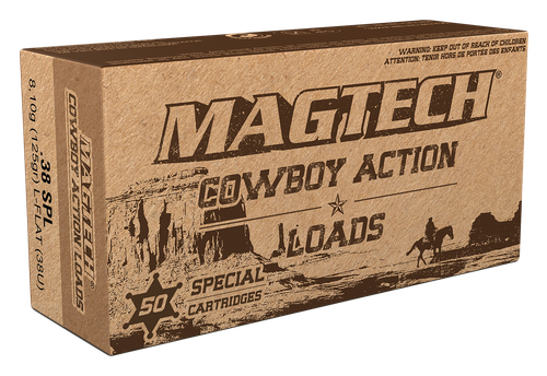 Magtech Sport Cowboy Action Cartridges 38U, 38 Special, Lead Flat Nose (FN), 125 GR, 920 fps, 50 Rd/bx