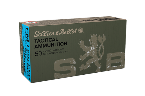 Sellier & Bellot Subsonic Pistol Ammuntion SB9SUBA, 9mm, Full Metal Jacket (FMJ), 140 GR, 1000 fps, 50 Rd/bx