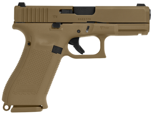 Glock 19X Pistol PX1950703, 9mm, 4.02 in, Polymer Grip, Flat Dark Earth Finish, Night Sights, 19 Rd