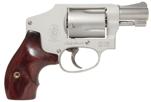 Smith & Wesson 642 Ladysmith Revolver 163808, 38 Special, 1.87", Wood Grip, Stainless Finish, 5 Rd