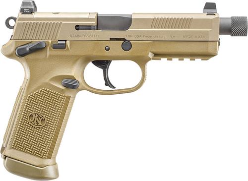 FN Herstal FNX-45 Tactical Pistol 66968, 45 ACP, 5.3 in, Polymer Grip, Dark Earth Finish, 15 Rd
