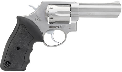 Taurus 65 Medium Frame Revolver 2650049, 357 Magnum, 4", Rubber Grip, Matte Stainless Finish, 6 Rd