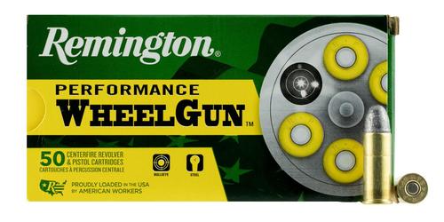 Remington Performance Wheel Gun Pistol Ammunition RPW357M5, 357 Magnum, Semi Wad Cutter, 158 Grain, 1235 fps, 50 Rds/Box