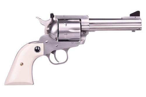 Ruger Blackhawk Flattop Revolver 5243, 45 ACP/45 Colt, 4 5/8in, Simulated Ivory Grips, Stainless Finish, 6 Rds
