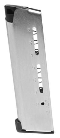 Wilson Combat 1911 45 ACP 8 Round Stainless Steel Magazine w/Lo-Profile Steel Base Pad (500C)