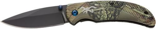 Browning Prism 3 2.38" EDC Knife w/Camo w/Brass Accents & Logo Handle (3220344)