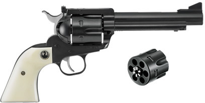 Ruger Blackhawk Flattop Revolver 5240, 45 ACP/45 Long Colt, 5.5 in, Ivory Grip, Blue Finish, 6 Rd
