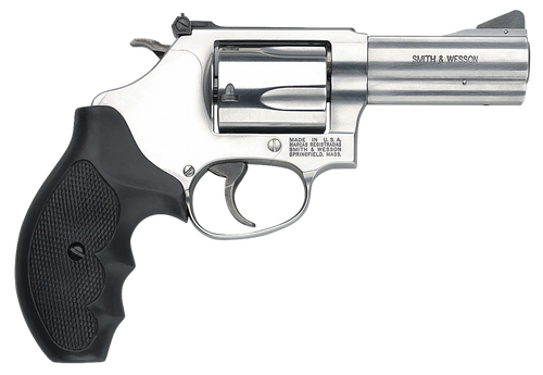 Smith & Wesson 60 Revolver 162430, 357 Magnum, 3" BBL, Rubber Grip, Satin Stainless Finish, 5 Rd, Adj Sights