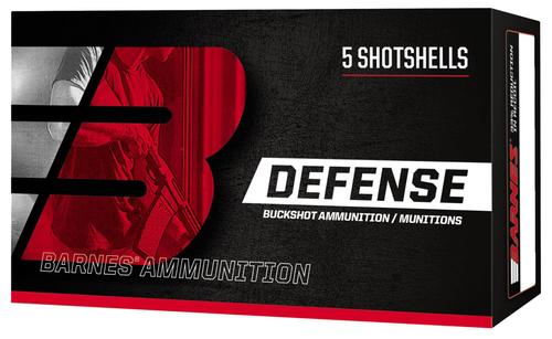 Barnes Defense Shotshells 32013, 20 Gauge, 2-3/4", 17 Pellets, 1140 fps, #3 Buckshot, 5 Rds/box