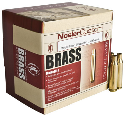 Nosler Custom Unprimed Brass Cases For 25-06 Remington (10132), Not Loaded