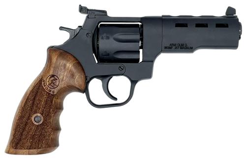 Taylors 963 MF Defense Revolver 230071, 357 Mag, 4", Walnut Grips, Matte Black Cerakote Finish, 7 Rds