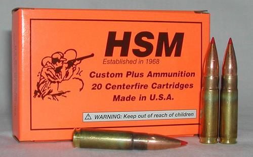 HSM Custom Plus Rifle Ammunition 300BLK-2-N, 300 AAC Blackout, Hornady V-Max, 110 GR, 2275 fps, 20 Rd/bx