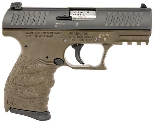 Walther CCP M2 Pistol 5083506, 9mm Luger, 3.54in, Ergonomic Grips, Military Green Finish, 8 Rds