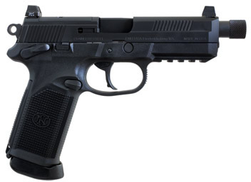 FN Herstal FNX-45 Tactical Pistol 66966, 45 ACP, 5.3 in, Polymer Grip, Black Finish, 15 Rd