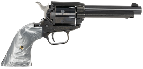 Heritage Rough Rider SAO Revolver RR22B4GPRL, 22 LR, 4.75", Altamont Gray Pearl Grips, Black Finish, 6 Rds