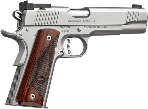 Kimber 3200325 Stainless Target II Pistol - 45 ACP, 5 in Barrel, Satin Stainless Steel Frame/Slide