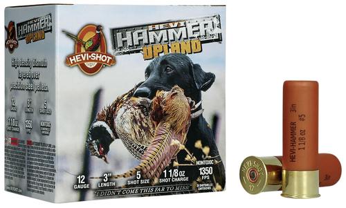 HEVI-Shot HEVI-Hammer Upland Shotshells HS29125, 12 Gauge, 3", 1 1/8 oz, 1350 fps, #5 Shot, 25 Rds/box