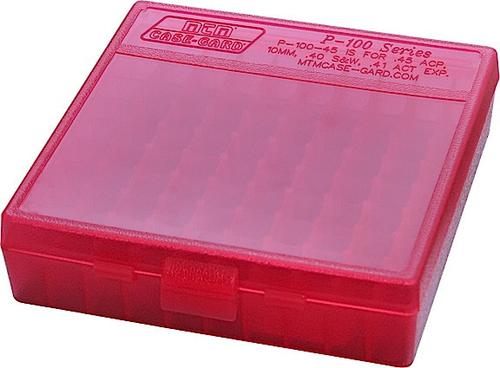 MTM P1004529 100 Round 45ACP/10MM Red Pistol Ammo Box