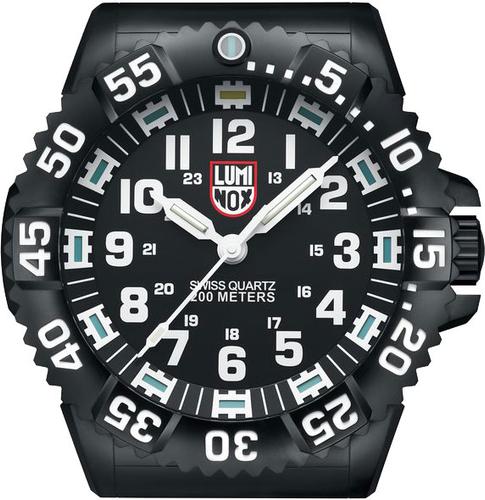 Luminox BIG40 Wall Clock (XL.BIG.40), Black Dial, White Figures, 400mm, LED Lights, Battery/Cord Operated