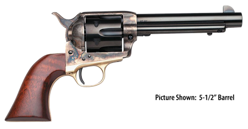 Taylors 1873 Ranch Hand Single Action Revolver 450, 45 Colt, 4.75", Walnut Grips, Case Hardened Finish, 6 Rds