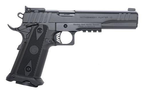 EAA Witness2311 Pistol 395070, 10mm Auto, 6in, Black Checkered Polymer Grips, Black Finish, 15 Rds