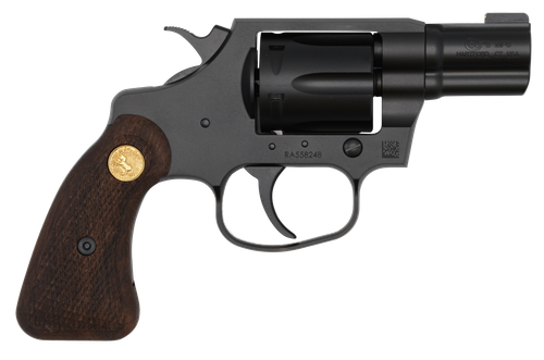 Colt Night Cobra Revolver, COBRAMB2WBB, 38 SPL+P, 2", Wood Grips, Matte Black Ion Bond Stainless Steel, 6 Rds