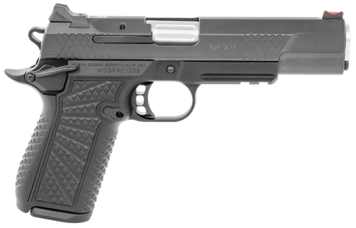 Wilson Combat SFX9 Pistol SFX9FSR5A, 9mm Luger, 5in, Black Polymer Grips, Black Finish, 15 Rds