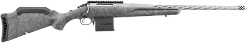 Ruger American II Rifle 46908, 204 Ruger, 20 in Threaded, Gray Splatter Gen II American Stock, Gun Metal Gray Cerakote