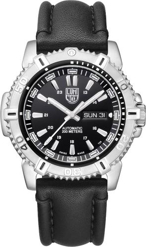 Luminox Modern Mariner Automatic Watch XS.6501.NV Black Dial, Silver Figures, 45mm, Black Leather Band