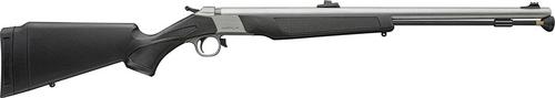 CVA Wolf V2 Rifle PR2117S, 50 Cal Black Powder, 24", Black Synthetic Stock, Matte Stainless Barrel/Receiver