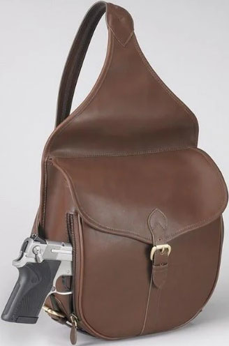 Gun Tote'n Mamas Concealed Carry Shoulder Saddlebag, Mocha Brown (GTM-189/BRN)