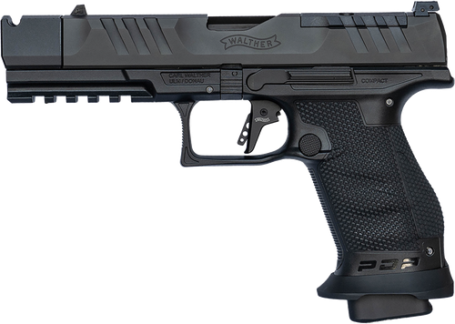 Walther PDP Pro-X Compact Optic Ready Pistol 4796033, 9mm Luger, 4.60in, Medium Backstrap, Black Finish, 10 Rds