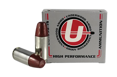 Underwood Handgun Ammunition UA719, 9MM +P, Hard Cast Flat Nose, 147 GR, 1100 fps, 20 Rds/bx